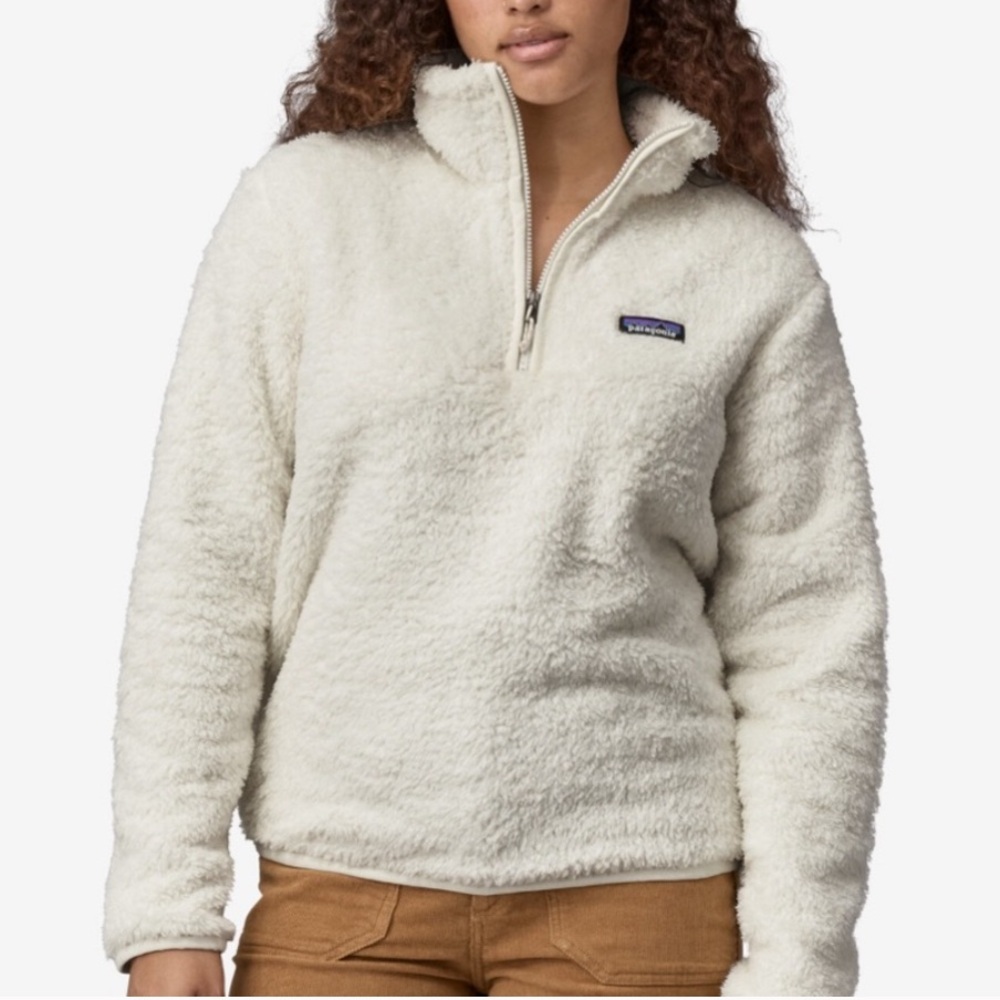 Patagonia Women's Los Gatos 1/4-Zip Fleece Size S Pff White Birch White